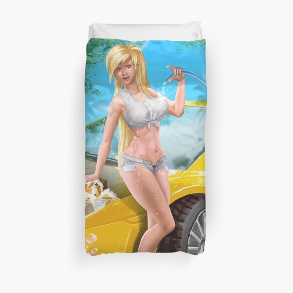Car Wash Shorts Duvet Cover