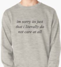Im sorry its just that i literally do not care at all Pullover
