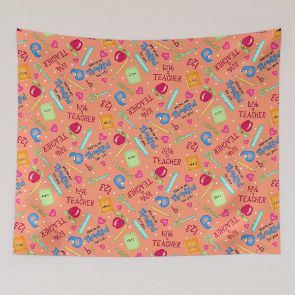 Item preview, Love a Teacher Words and Art Orange designed and sold by phyllisdobbs.
