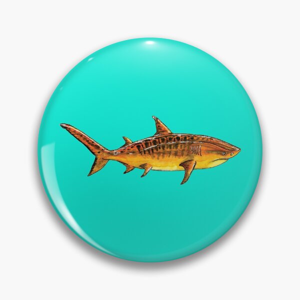 Item preview, Watercolor Tiger Shark Illustration designed and sold by bslatecreations.