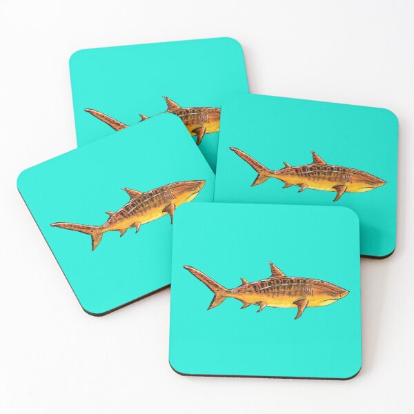 Item preview, Watercolor Tiger Shark Illustration designed and sold by bslatecreations.