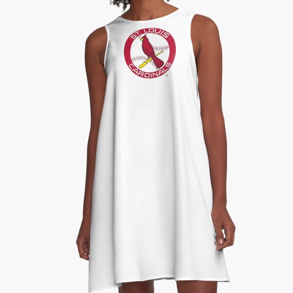 St. Louis Baseball Fan Dress (white) - Girls