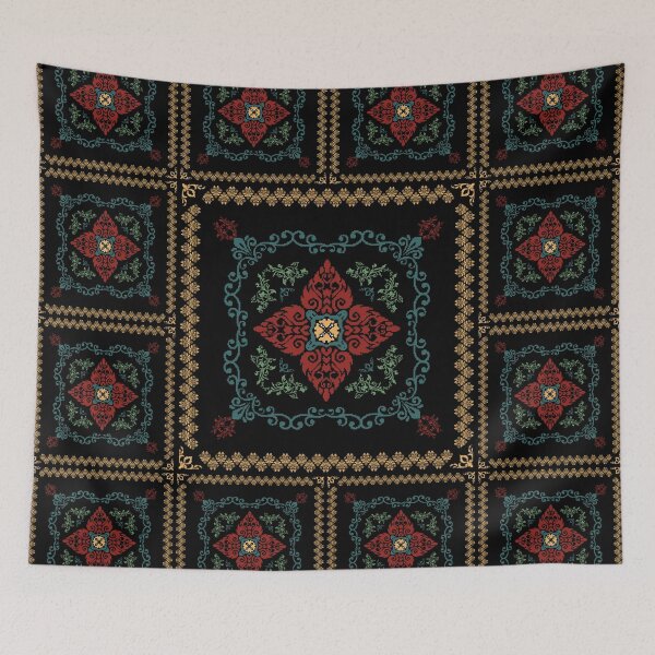 Aperçu de l'œuvre Tapis floral roumain créée et vendue par Desenatorul1976.