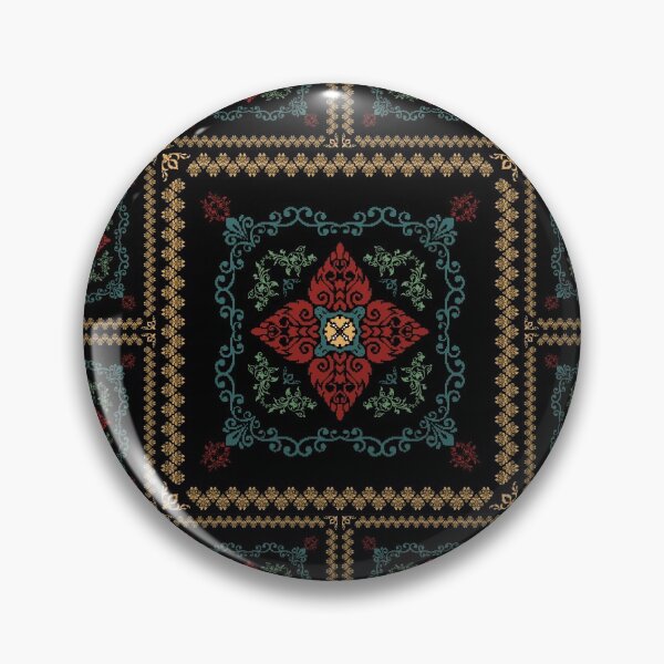 Aperçu de l'œuvre Ordinateur portable tapis floral roumain créée et vendue par Desenatorul1976.