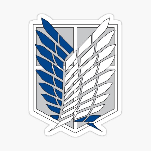 attack on titan logo Sticker