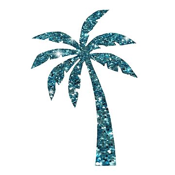 Palm Tree - Chunky Glitter Teal - Style A - Yard Card - Yard Cards Direct,  LLC