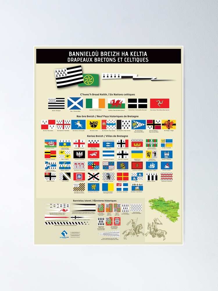 Poster ''Drapeaux bretons et celtiques' : autre vue