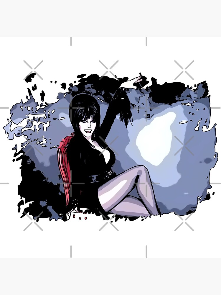 Goth Girl Coffin Elvira Bats Art 