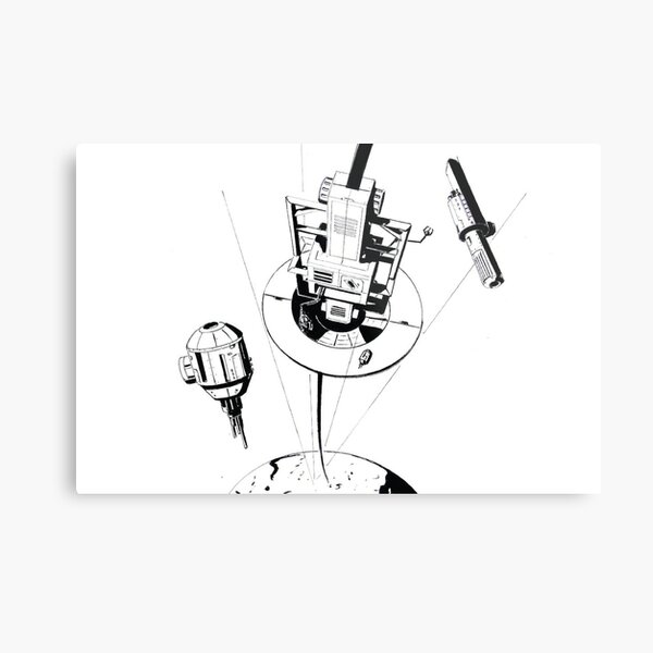 Cargo Lifter Deploying - A study of Perspective Metal Print