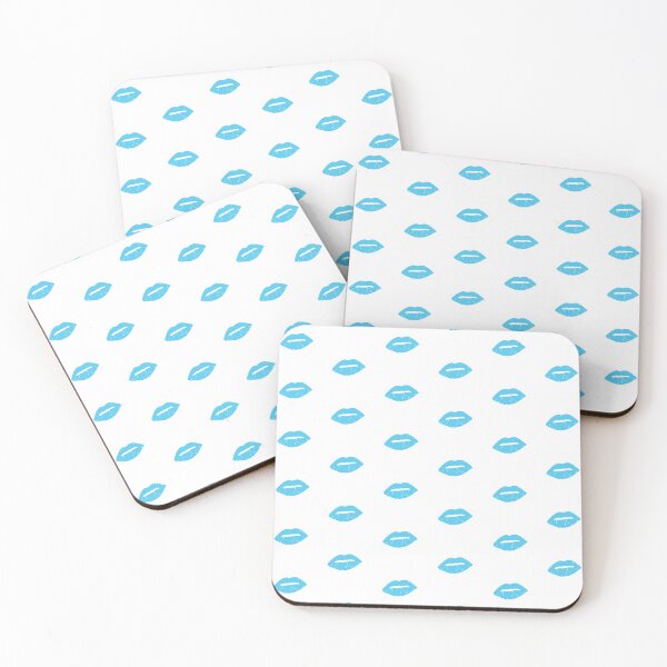 Item preview, Light Blue Lips Print and Pattern designed and sold by Cool Fun  Awesome Time.