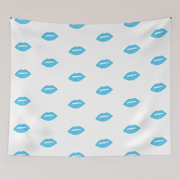 Item preview, Light Blue Lips Print and Pattern designed and sold by Cool Fun  Awesome Time.