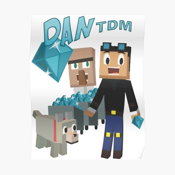 Dantdm Posters Redbubble - dantdms roblox name and password