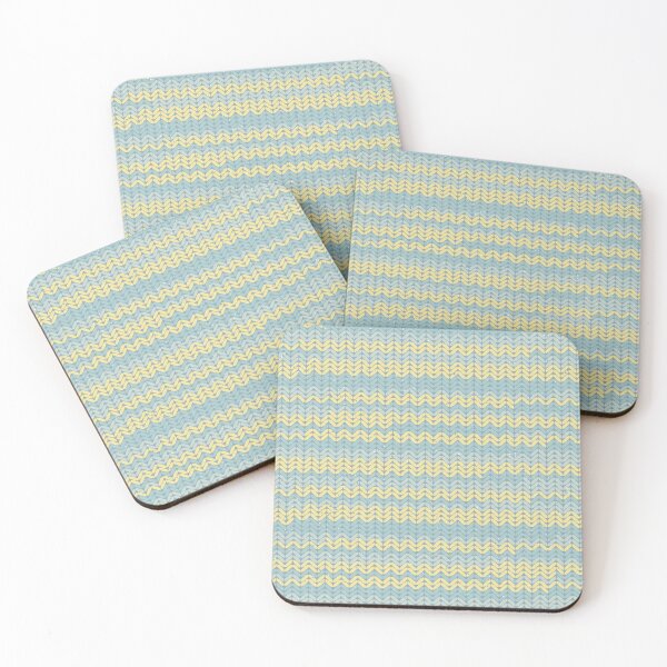 Item preview, Chunky knitted effect design in yellows and greens  designed and sold by Latch Farm  Studios.