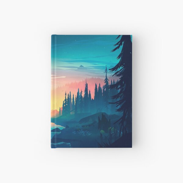 Anime fantasy forest Hardcover Journal