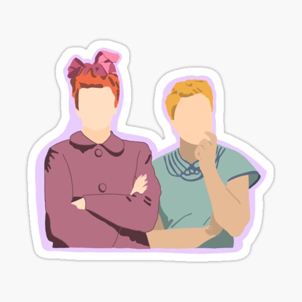 Download Lucy And Ethel Sticker By Mkhewitt Redbubble