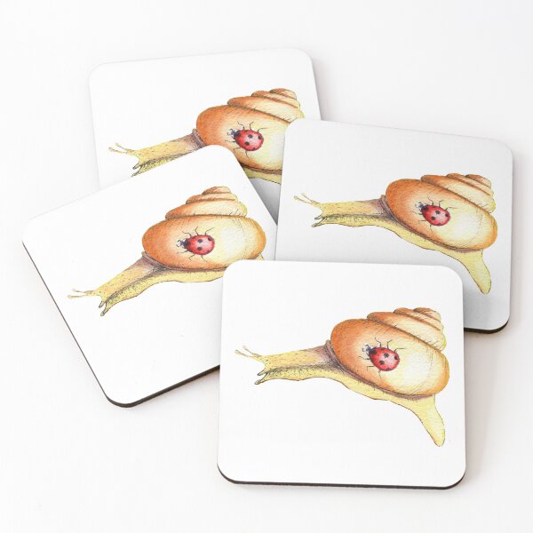 Item preview, Watercolor smail and ladybug designed and sold by NataBold.