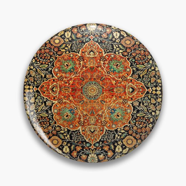 Item preview, Antique Persian Mohtashem Kashan Rug Print designed and sold by Vicky Brago-Mitchell®.