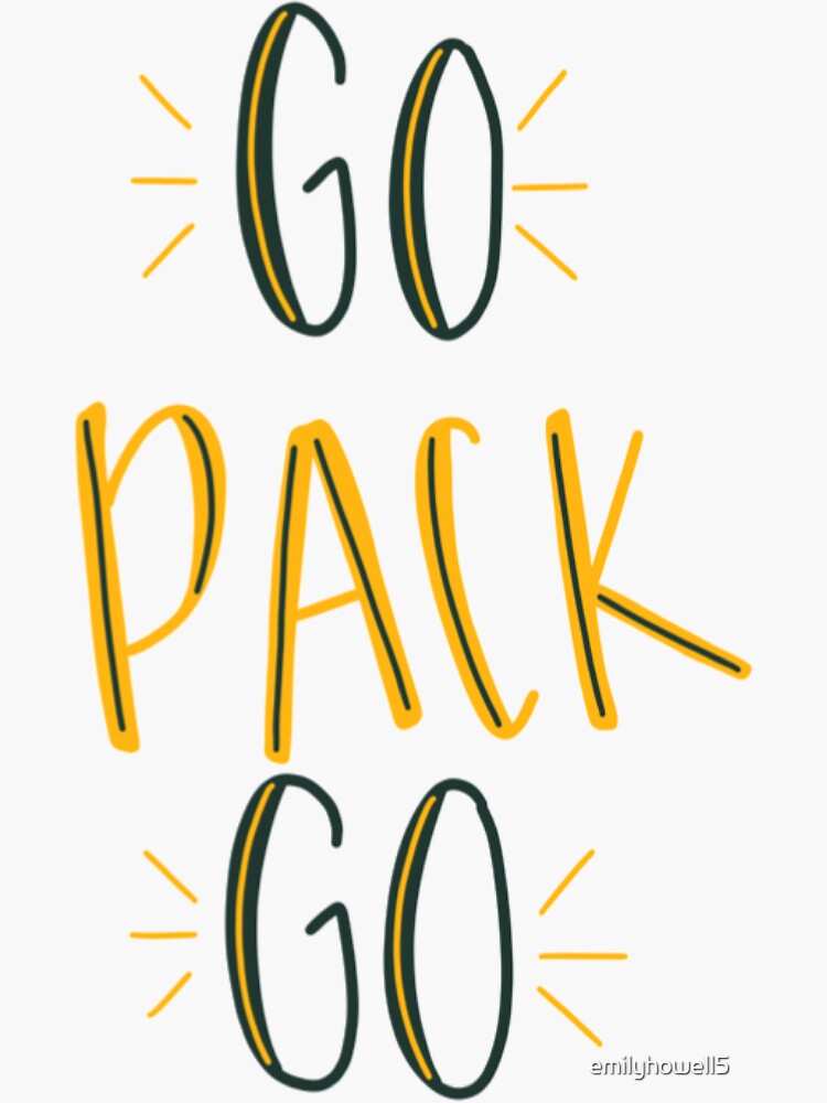 Go Pack Go Flag Sticker for Sale by oliviabergh