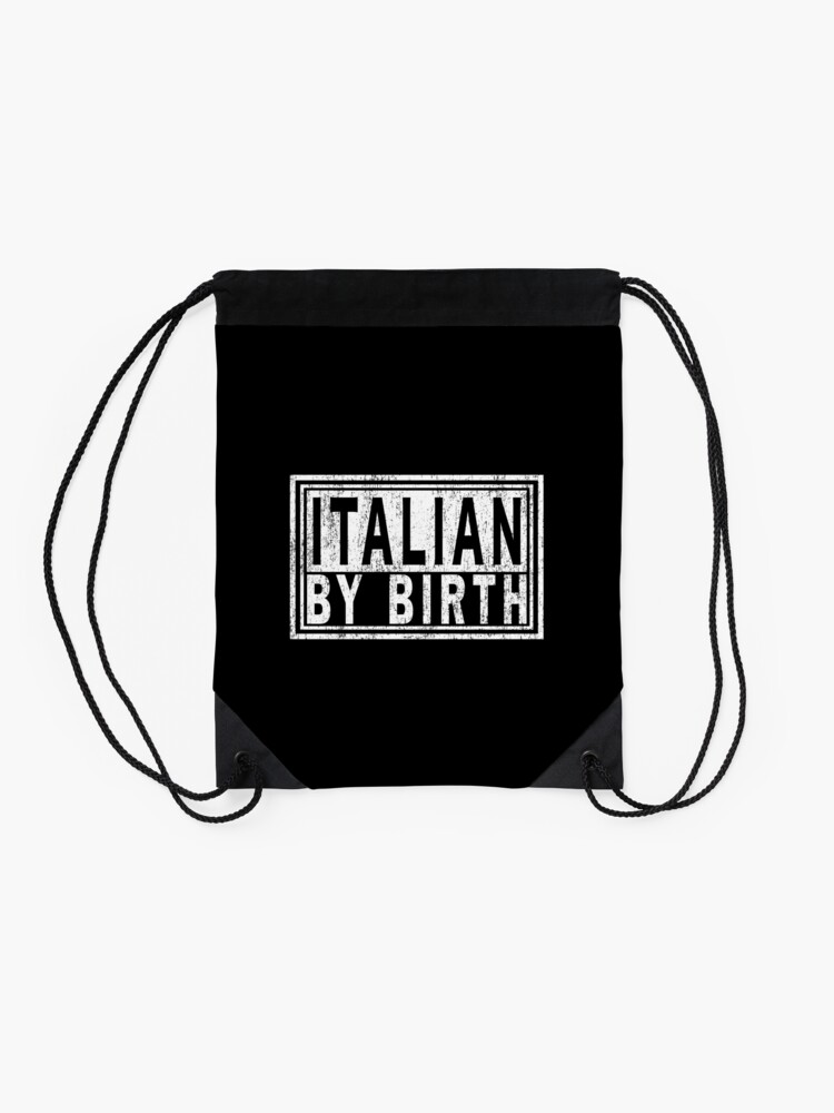 Alternate view of ITALIAN BY BIRTH, Italy Italia | Italiano Pride. Drawstring Bag