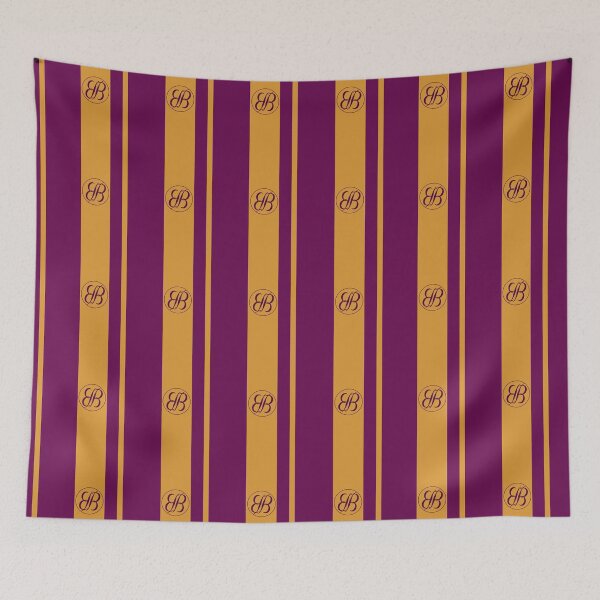 Item preview, BB Button Logo Purple and Yellow Strips designed and sold by ByJezie.