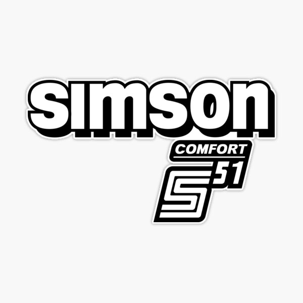 4-piece decor set Simson S51 Comfort Retro sticker set