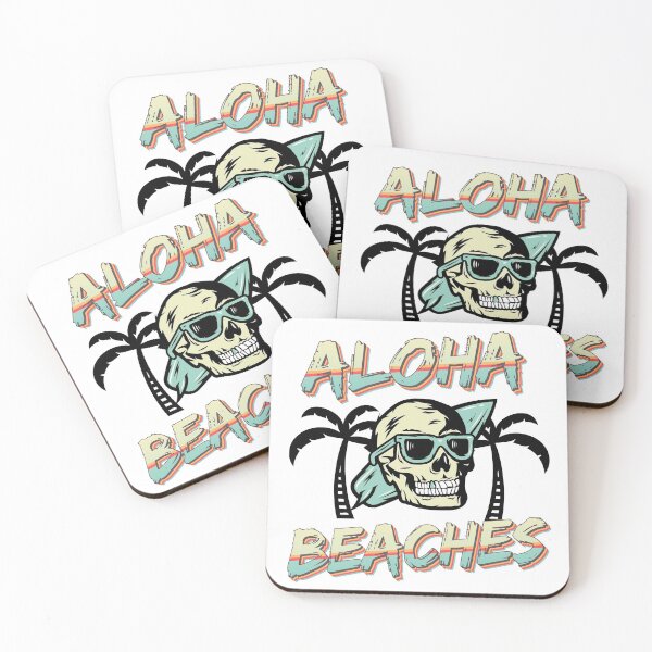 Item preview, Surfing Aloha Beaches Skull Palm Trees designed and sold by OmmeDesigns.