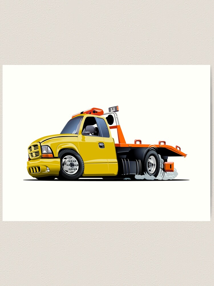 Cartoon Monster Tow Truck Photographic Print for Sale by Mechanick