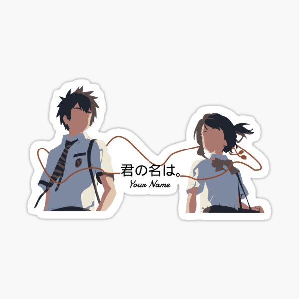 Dein Name | Kimi No Na Wa | Anime Film | Mitsuha & Taki | Makoto Shinkai Film Sticker