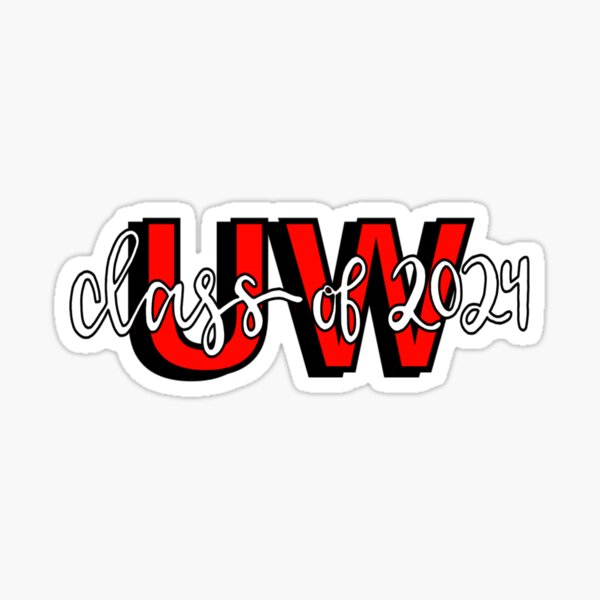 "Class of 2024 UW " Sticker for Sale by trendytailgate Redbubble