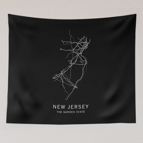 Artikelvorschau, New Jersey State Straßenkarte entworfen und verkauft von clarkstpress.