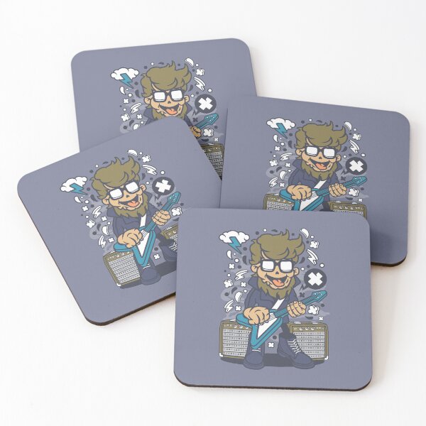 Item preview, Hipster Rock Star Cartoon Character - Hipster cool art illustration designed and sold by Nickelparis.