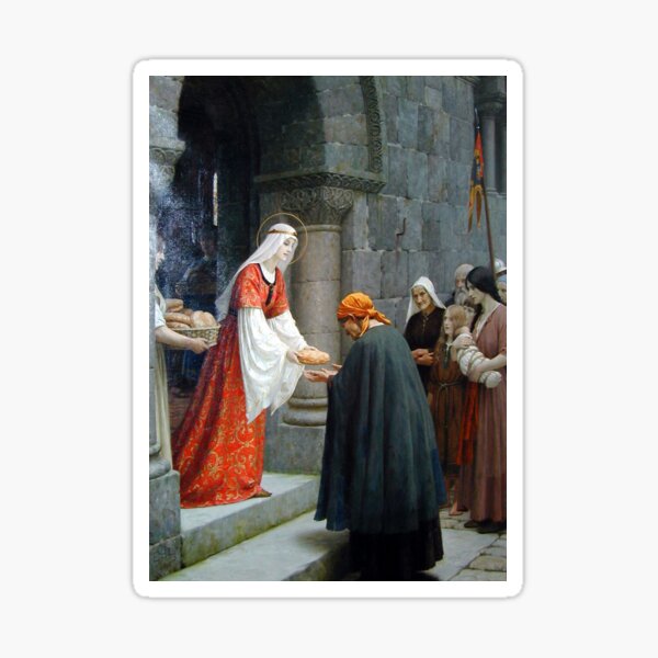 Item preview, Elisabeth of Hungary by Edmund Blair Leighton - Vintage Art designed and sold by RickE.