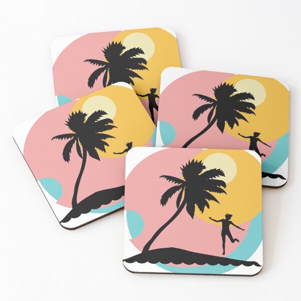Item preview, Palm and tropical beach designed and sold by studio838.