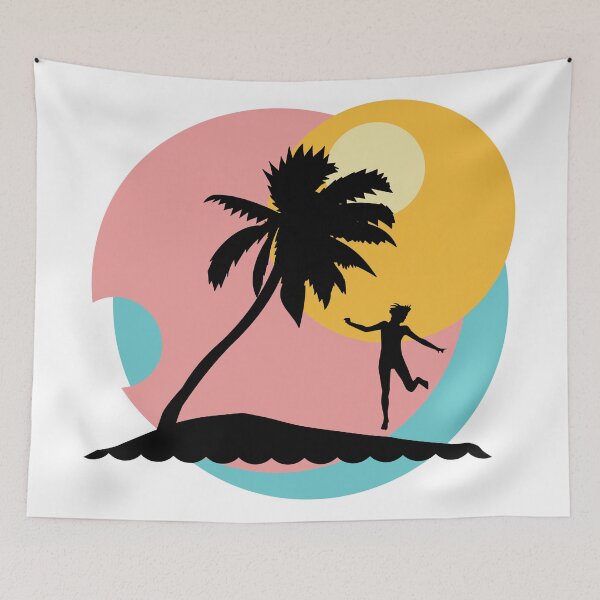 Item preview, Palm and tropical beach designed and sold by studio838.