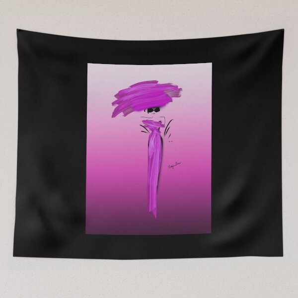 Item preview, Fashion model illustration in pink, pink background  designed and sold by PetaJaneDesigns.