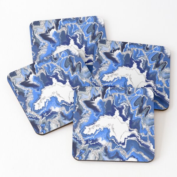 Item preview, Blue and silver marble  designed and sold by Alkoohejin2.