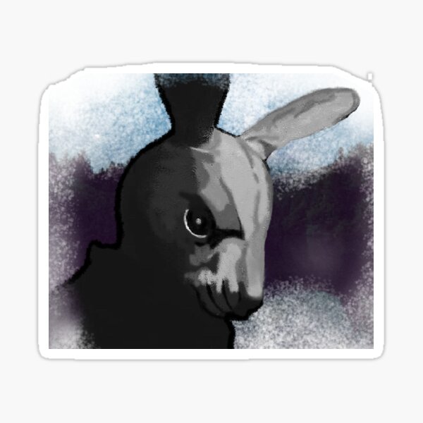 "Mr. Rabbit - Rusty Lake inspired " Sticker by Kaxhortz | Redbubble