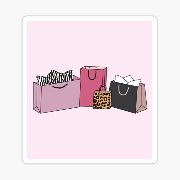 Pink Shopping Bags Art Board Print for Sale by galboukrek