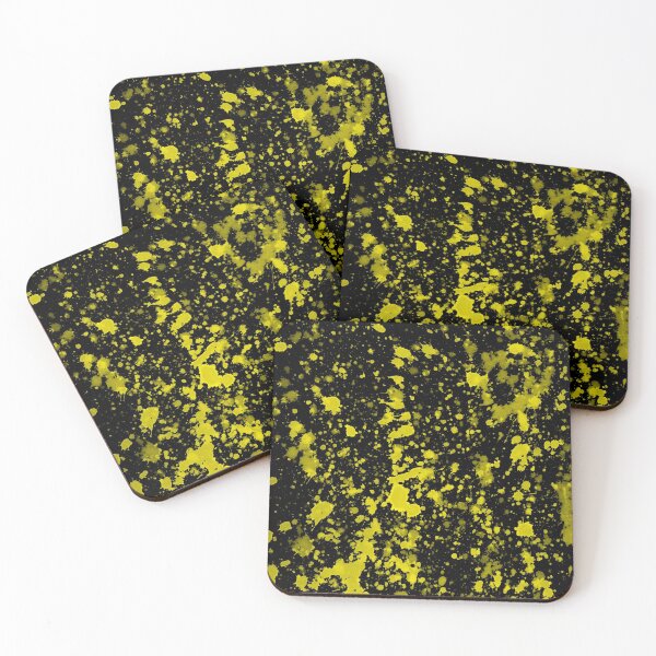 Item preview, Yellow Neon Paint Splatters designed and sold by digitalvintage.