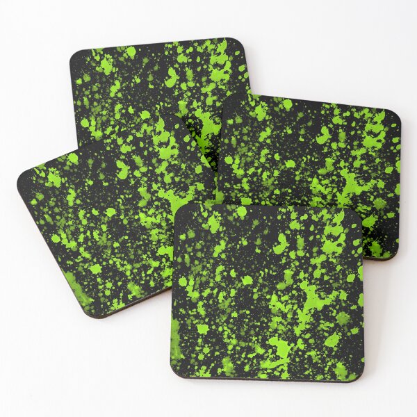 Item preview, Lime Green Neon Paint Splatters designed and sold by digitalvintage.