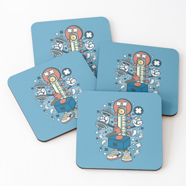 Item preview, Hitting Hammer Cartoon Character - Fun Strongman art illustration designed and sold by Nickelparis.