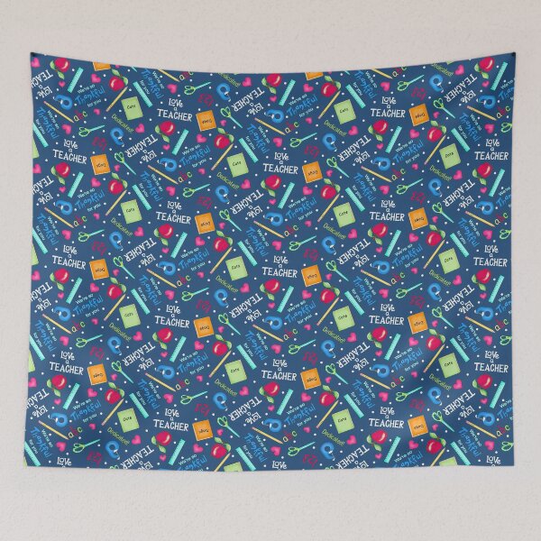 Item preview, Love a Teacher Words and Art Navy Blue designed and sold by phyllisdobbs.