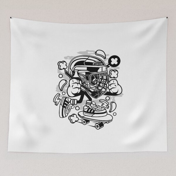 Item preview, Hockey Skater Cartoon Character - Fun sports art illustration designed and sold by Nickelparis.