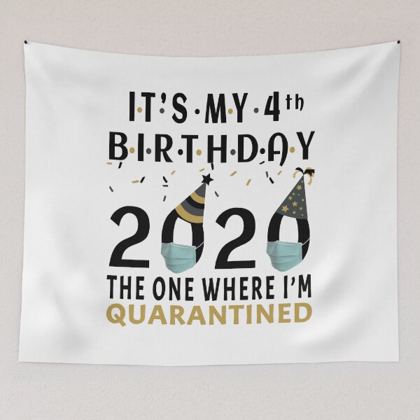Item preview, Its My 4th Birthday 2020 The One Where Im Quarantined Social Distancing Gifts  designed and sold by AnimaLovers.