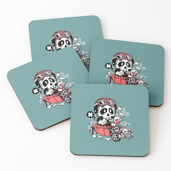 Item preview, Hot Rod Skull Cartoon Character - fun art design illustration designed and sold by Nickelparis.