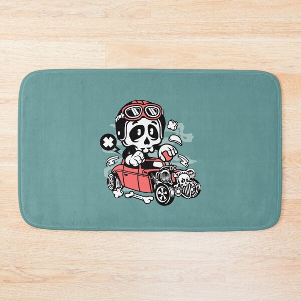 Item preview, Hot Rod Skull Cartoon Character - fun art design illustration designed and sold by Nickelparis.