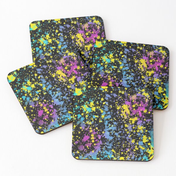 Item preview, Green Yellow and Orange Neon Paint Splatters designed and sold by digitalvintage.