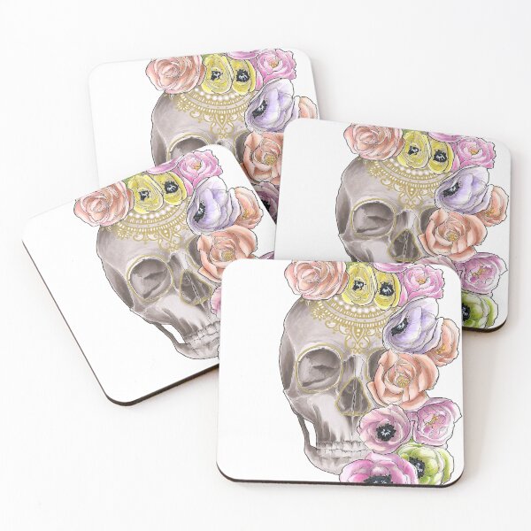 Item preview, Floral skull designed and sold by 4ert-a.