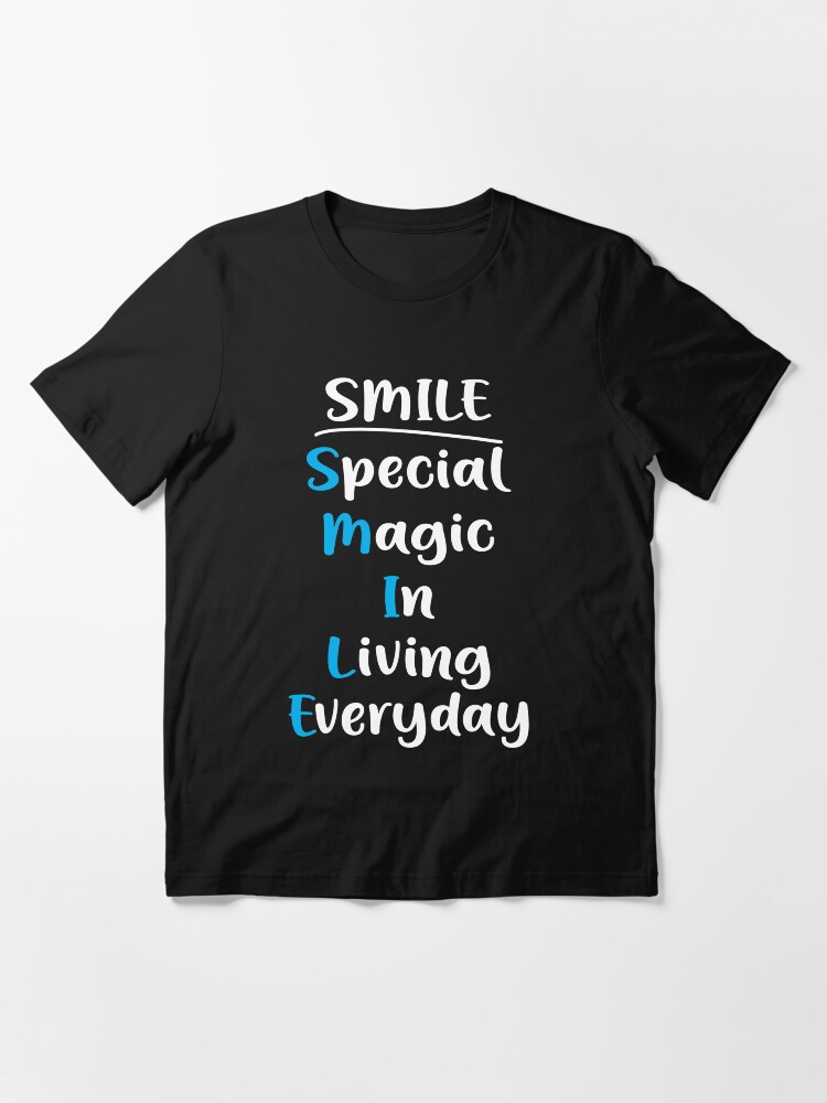 【oan】Smile Lettering Short Sleeve T-shirt A Smile is a Universal Language T-Shirt | WRLD CTZNS