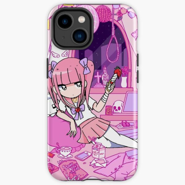 Menhera chan anime girl cute Phone Case Candy Color for iPhone 6 7 8 11 12  13 s mini pro X XS XR MAX Plus - AliExpress